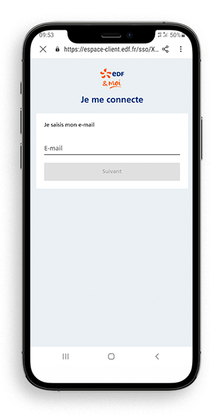 connexion application EDF & Moi